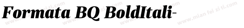 Formata BQ BoldItali字体转换